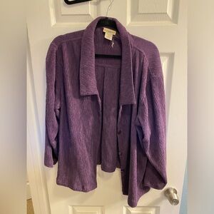 Vintage travel smith Plus size purple buttoned blouse/over shirt